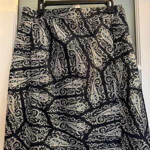 A.P.C. Black and White Patterned A-Line Skirt